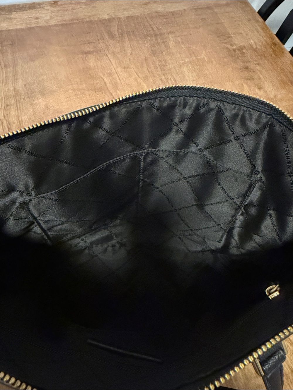 Michael Kors Black Purse with Gold Hardware - Picture 11 of 14